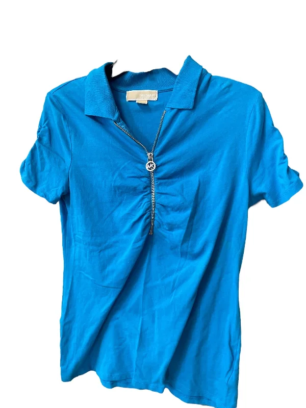 Top Short Sleeve Designer By Michael By Michael Kors In Blue, Size: M Practical Men's Quick