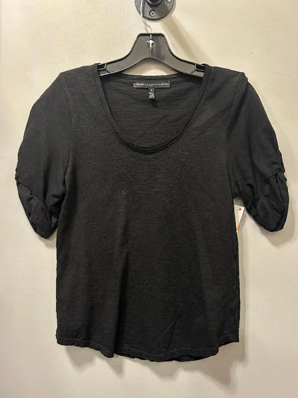 Top Short Sleeve Basic By White House Black Market In Black, Size: S Elegant Men's Cashmere
