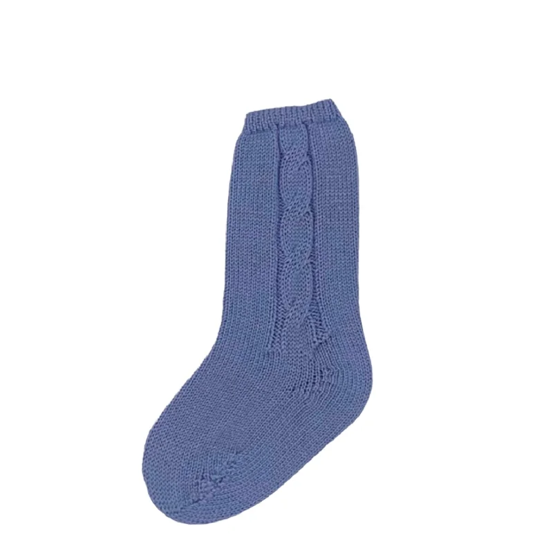 Sky Blue Knit Sock Sophisticated Men's French