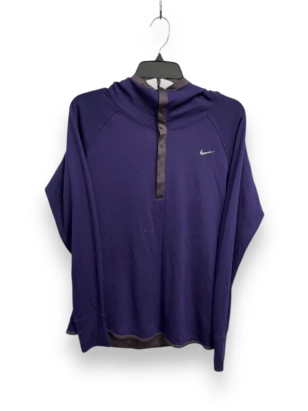Athletic Top Long Sleeve Collar By Nike In Purple, Size: L Dynamic Men's High