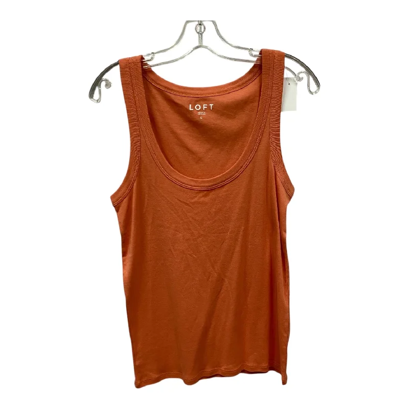 Tank Top By Loft In Orange, Size:L Polished Men's Satin