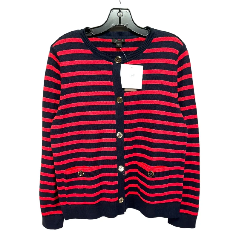Sweater Cardigan By J. Jill In Striped Pattern, Size: S Modern Men's 