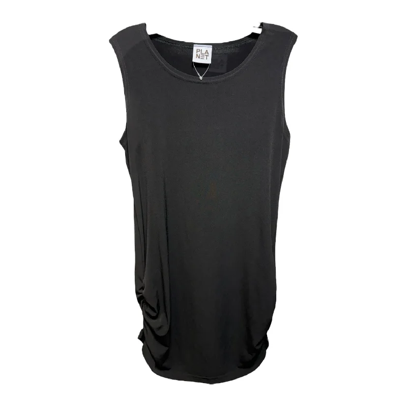 Ruched Top Sleeveless By PLANET In Black, Size: 2 Sophisticated Men's French