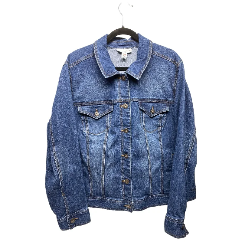 Jacket Denim By Style And Company In Blue Denim, Size: 2x Beach