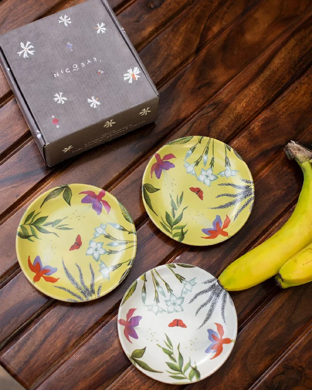 Botanical Tea Plates (Set of 4) Practical Men's Multi