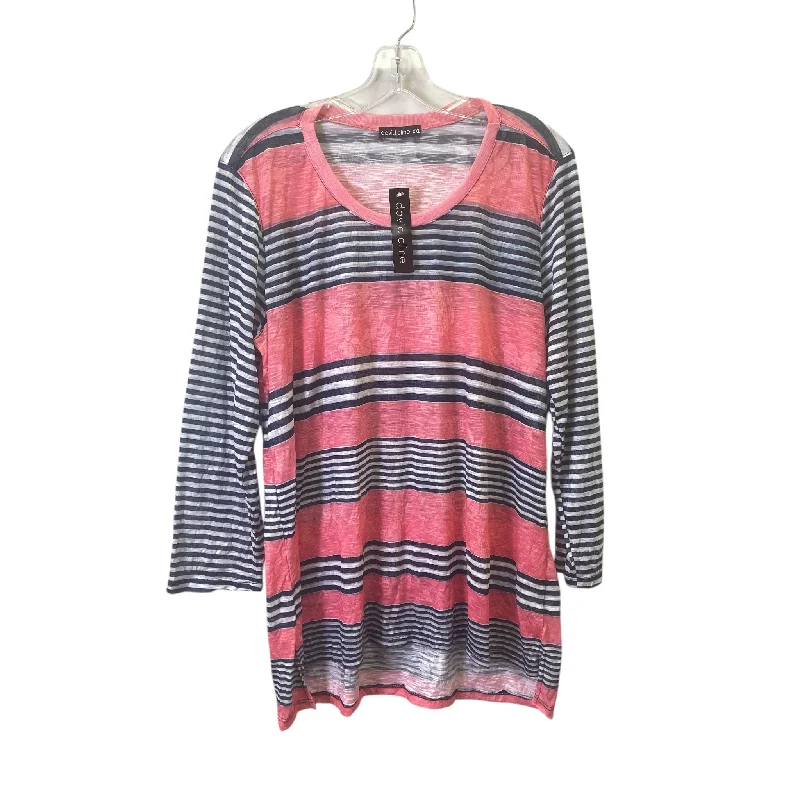 Top Ls By David Cline In Blue & Orange, Size:1X Bold Men's Statement