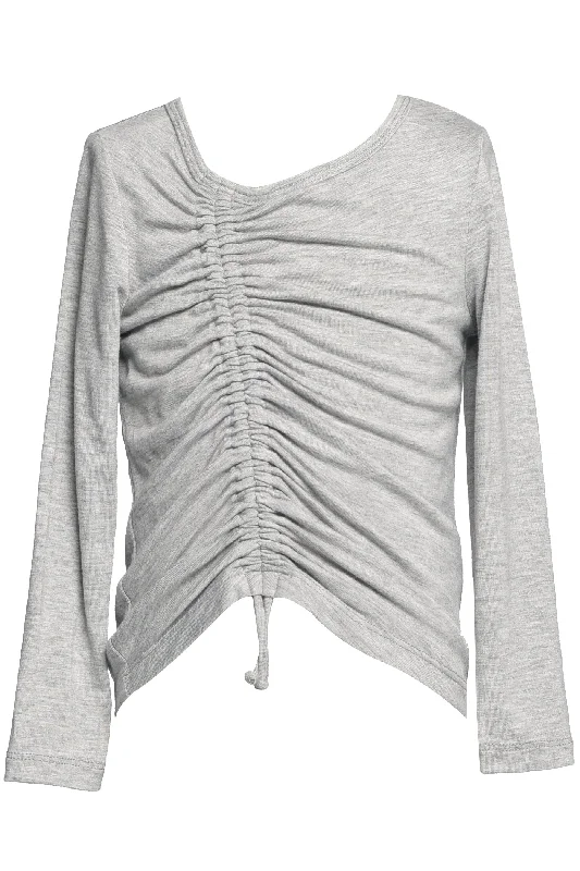 Asymetrical Ruched Top Elegant Men's Cashmere