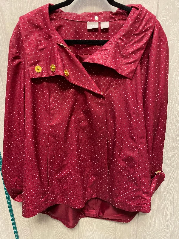 Jacket Other By Chicos In Polkadot Pattern, Size: 2x Cozy Men's Sherpa