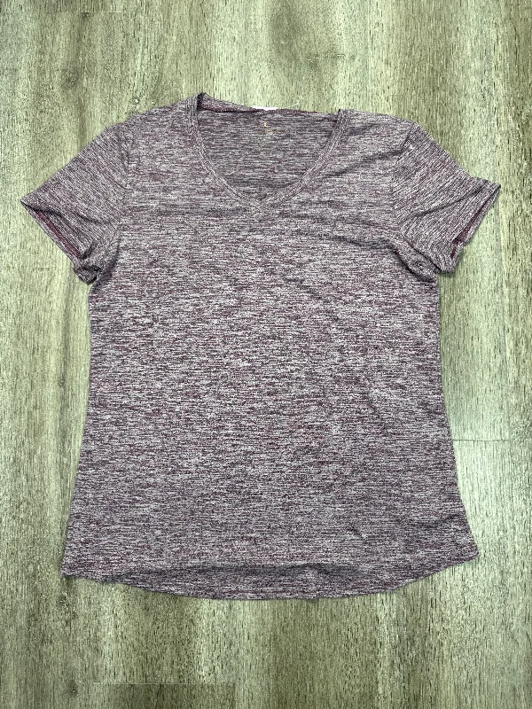 Athletic Top Short Sleeve By Danskin In Purple, Size: L Hip Men's Urban