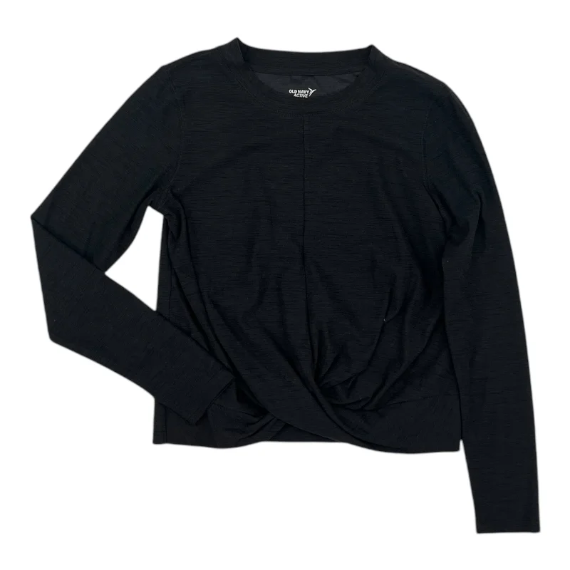Athletic Top Ls Collar By Old Navy In Black, Size:M Masculine Men's Thick