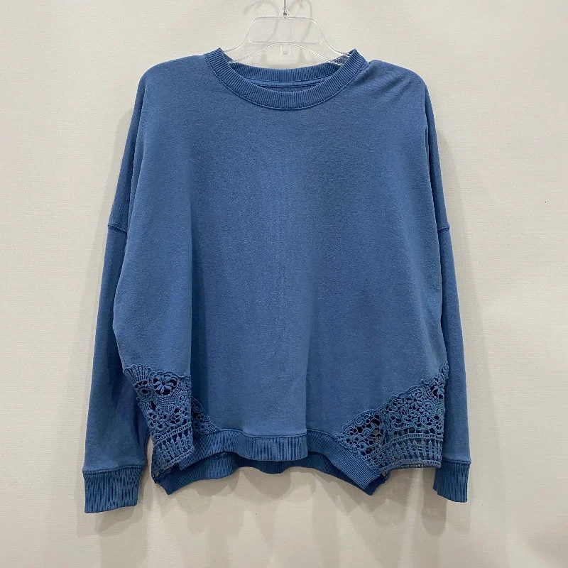 Top Long Sleeve By Aerie In Blue, Size: Xs Beach