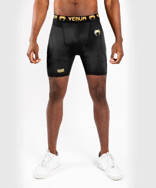 Venum G-Fit Compression Shorts - Black/Gold Confident Men's High
