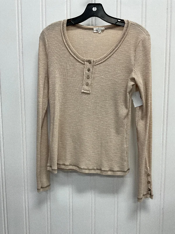 Top Ls By La Miel In Beige, Size:M Sporty Men's Athleisure 