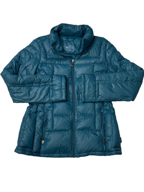 Coat Puffer & Quilted By Calvin Klein In Blue, Size: M Refined Men's Hand