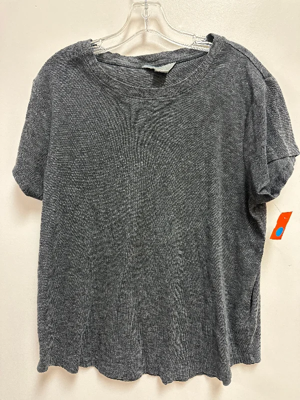 Top Short Sleeve By Natural Reflections In Grey, Size: 1x Stylish Men's Tropical 