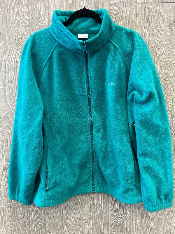 Jacket Fleece By Columbia In Green, Size: 3x Polished Men's Satin