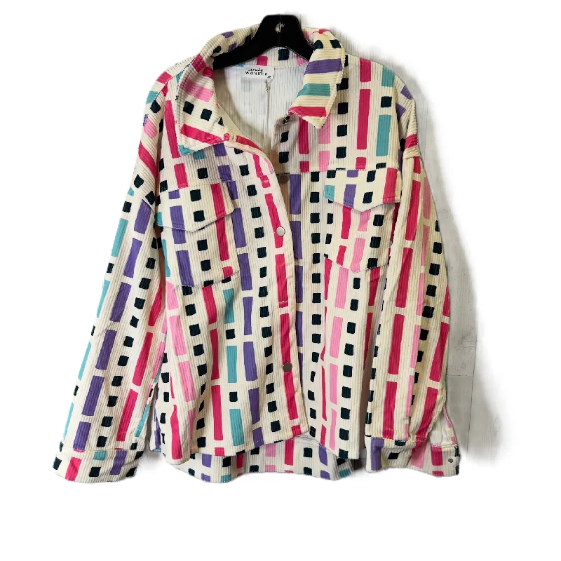 Jacket Shirt By Emily Wonder In Multi-colored, Size: 1x Elegant Men's Cashmere