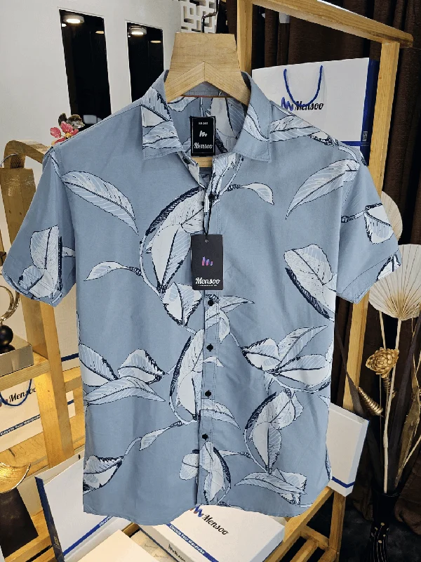Wol Printed Hs Shirt Earthy Men's Sustainable 