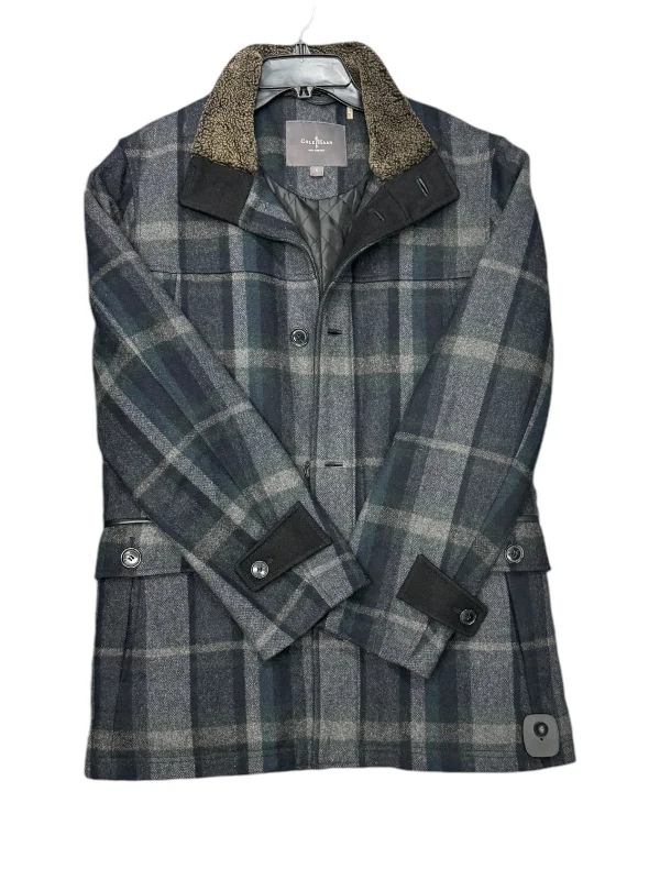 Coat Wool By Cole-haan In Plaid Pattern, Size: S Monochromatic All