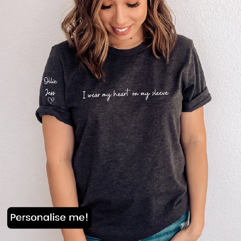 Heart On My Sleeve Personalised Shoreline T-Shirt Masculine Men's Thick