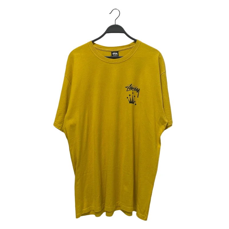 STUSSY/T-Shirt/XL/Cotton/YEL/Graphic/crown pocket and back Lumberjack