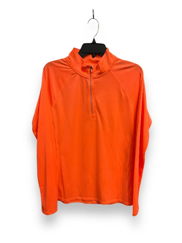 Athletic Top Long Sleeve Collar By Danskin Now In Coral, Size: L Tough Men's Tactical