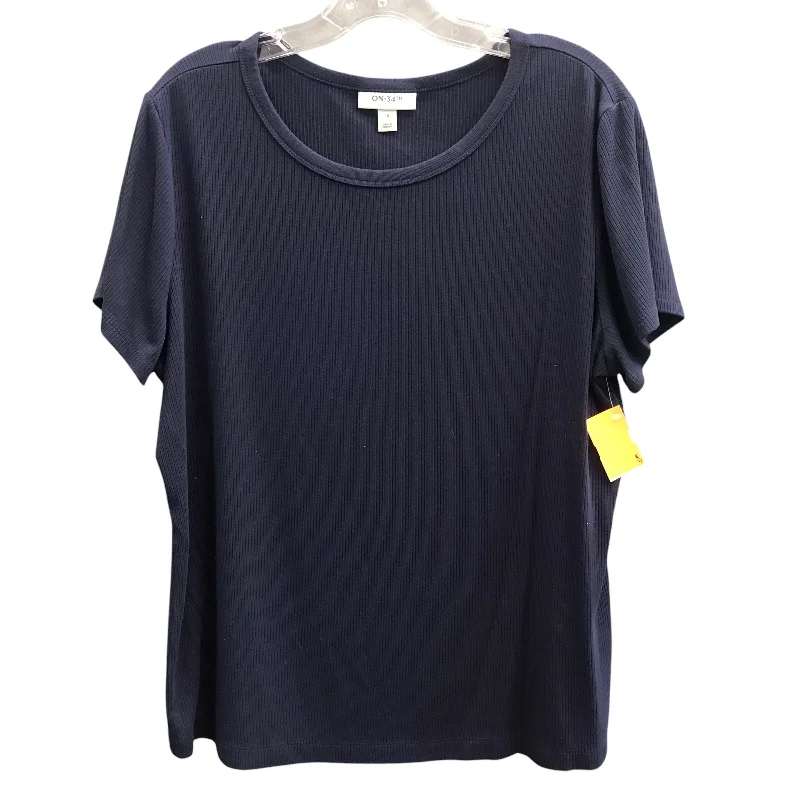 Top Ss Basic By On 34th In Navy, Size:1X Traditional Men's Wool