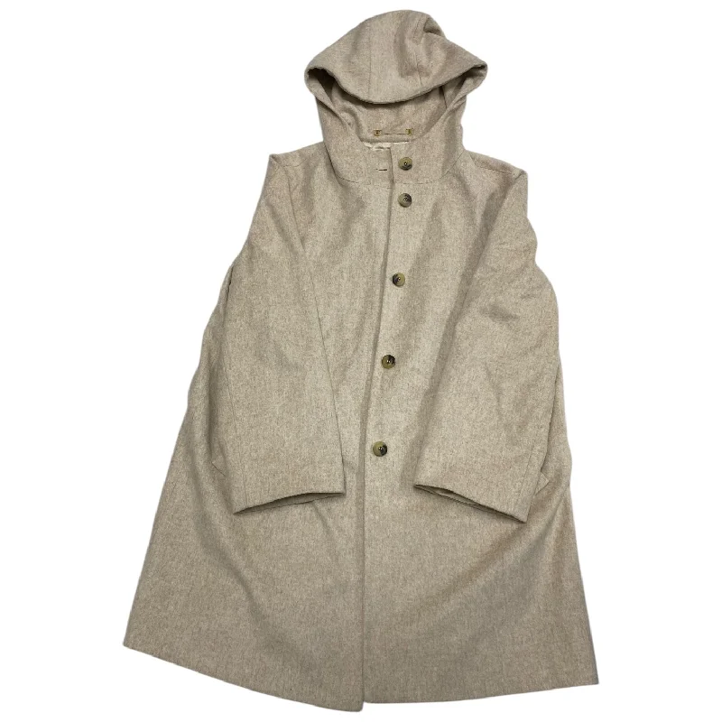 Coat Wool By TOMBOLINI In Beige, Size: L Vacation