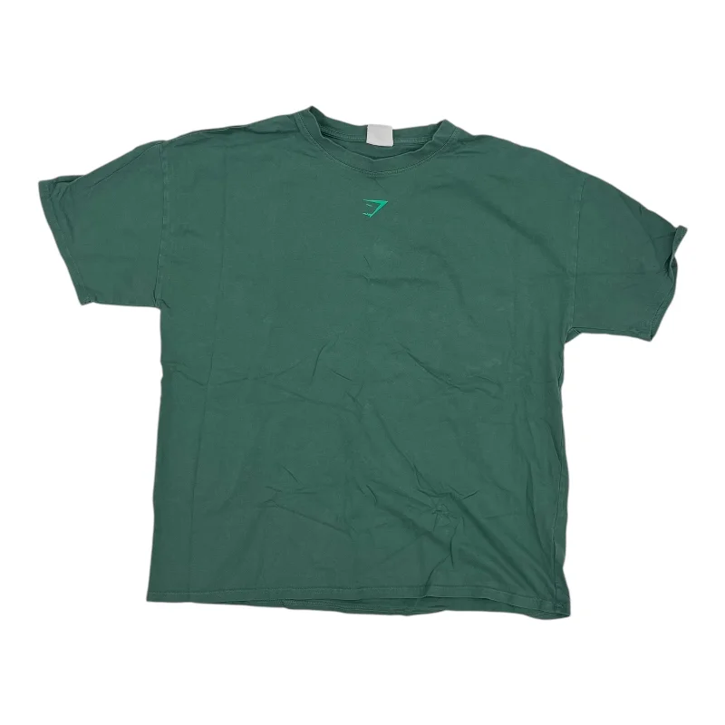 Athletic Top Ss By Gym Shark In Green, Size:L Modern Men's Tech