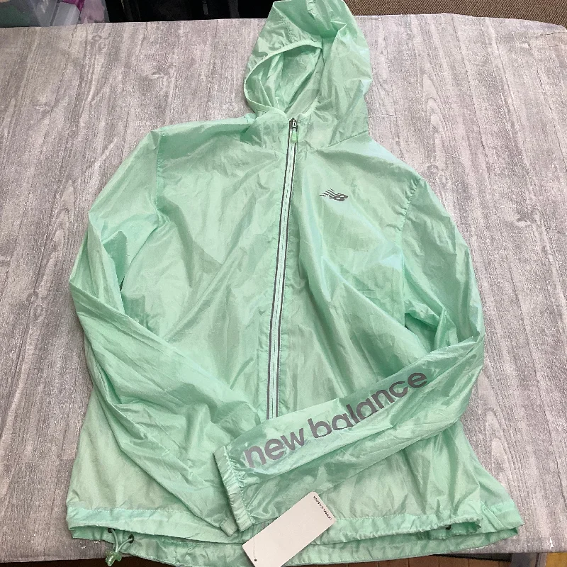 Athletic Jacket By New Balance In Green, Size: L Preppy Men's College