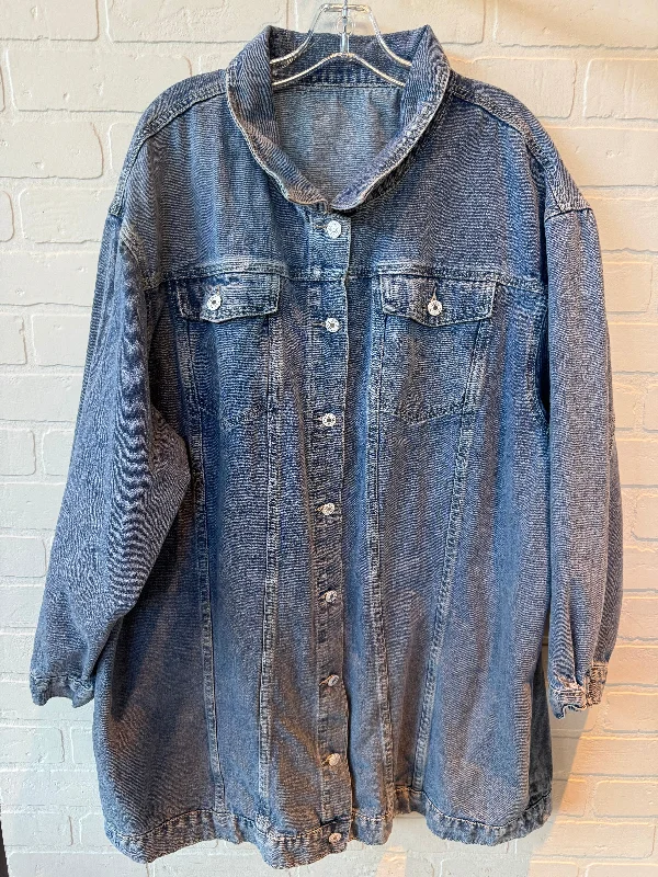 Jacket Denim By Shein In Blue Denim, Size: 4x Traditional Men's Country