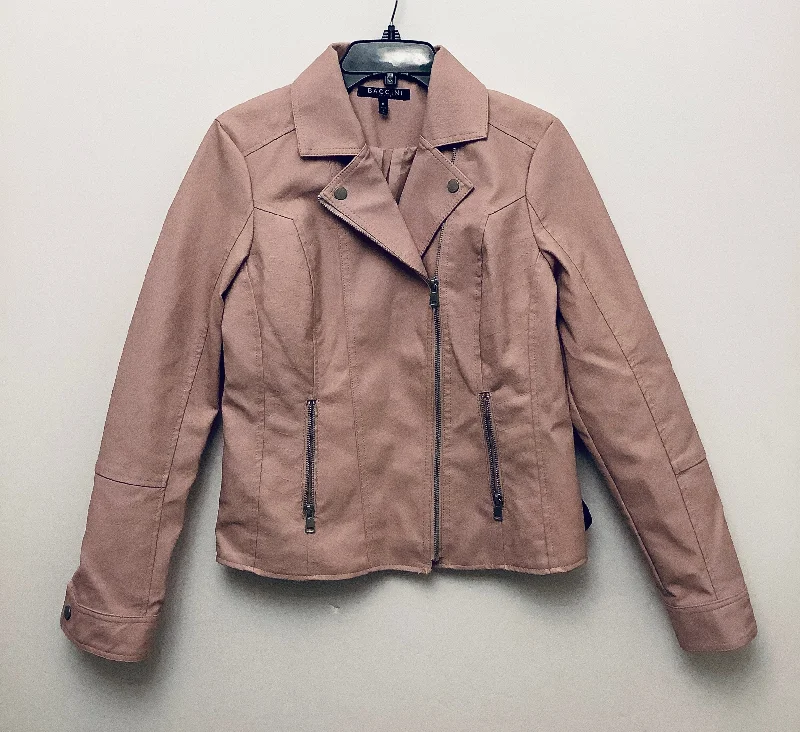 Jacket Leather By Baccini In Pink, Size: M Laid