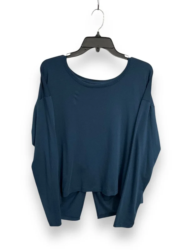 Athletic Top Long Sleeve Crewneck By Athleta In Blue, Size: L Artistic Men's Hand