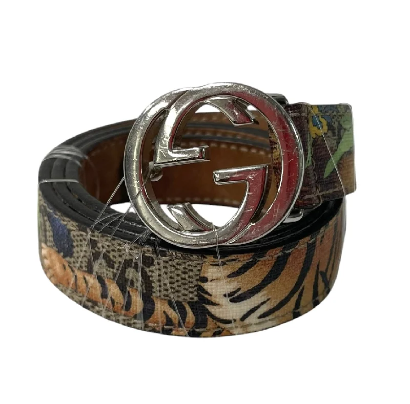 GUCCI/Belt/GG SUPREME/TIGER/All Over Print/Leather/BRW/258395 Bohemian Men's Free