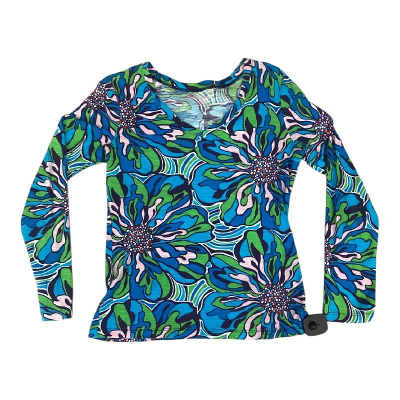 Top Long Sleeve Designer By Lilly Pulitzer In Multi-colored, Size: M Adventure