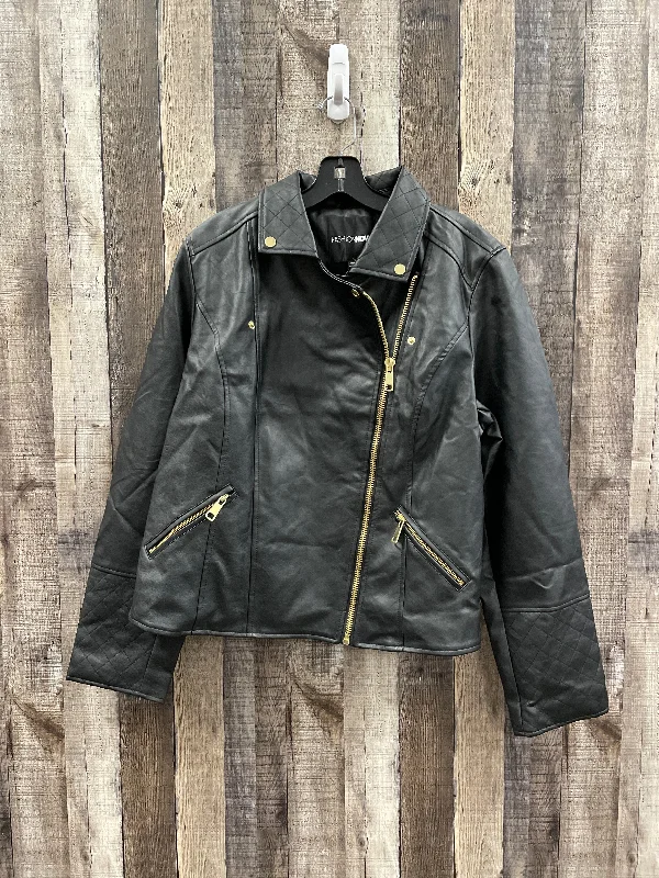 Jacket Moto By Fashion Nova In Black, Size: 1x Masculine Men's 