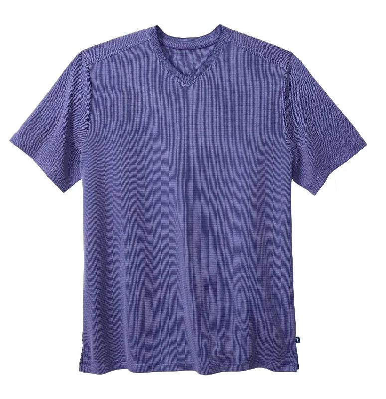 Tommy Bahama Coastal Crest V-Neck T-Shirt - Deep Ultramarine Youthful Men's Pop