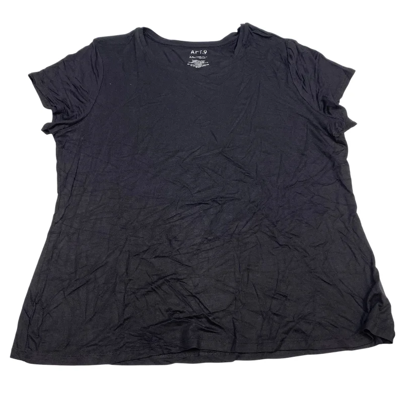 Top Short Sleeve Basic By Apt 9 In Black, Size: Xxl Monochromatic Office Style