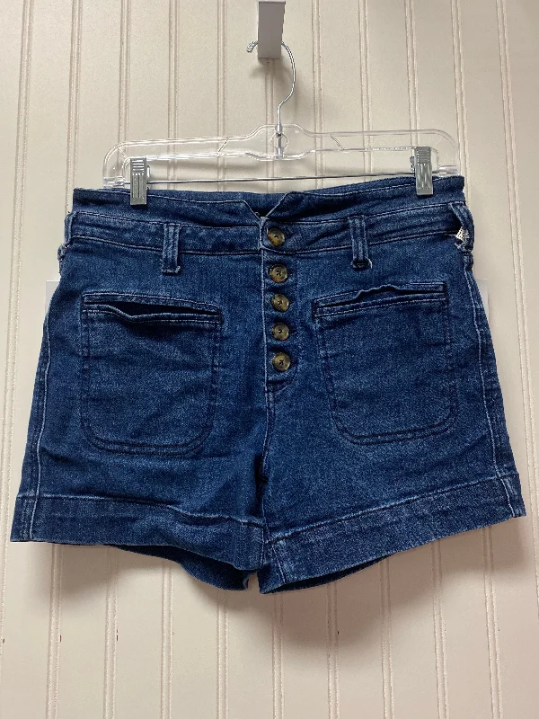 Blue Denim Shorts Pilcro, Size 4 Sleek Men's Metallic