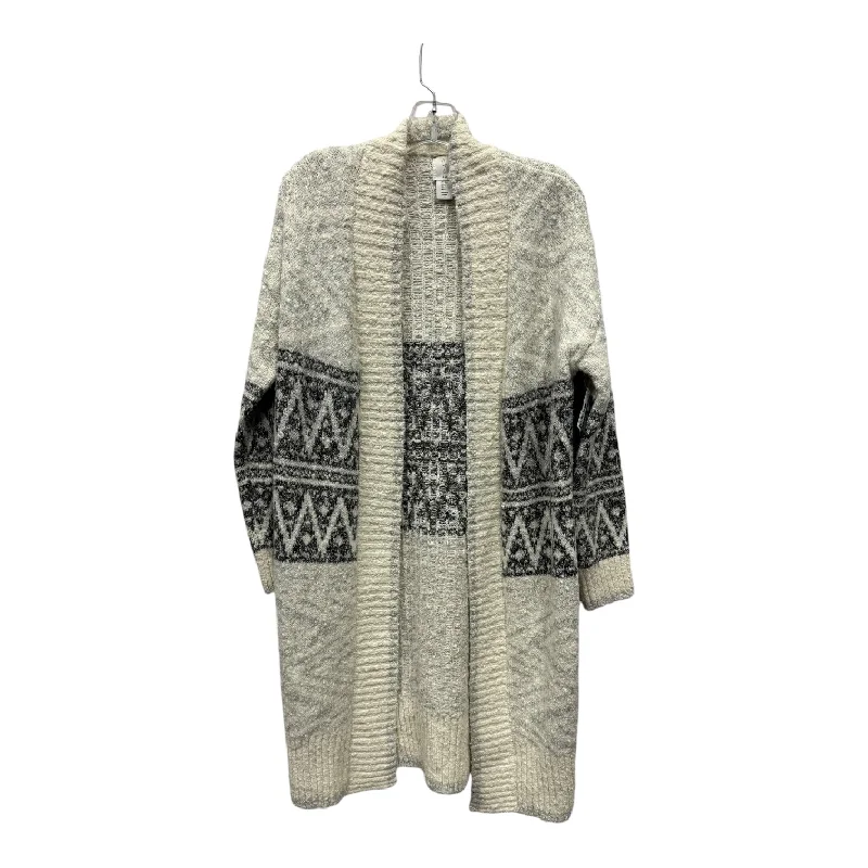 SWEATER CARDIGAN by JOIE In CREAM & GREY, Size: S Gym