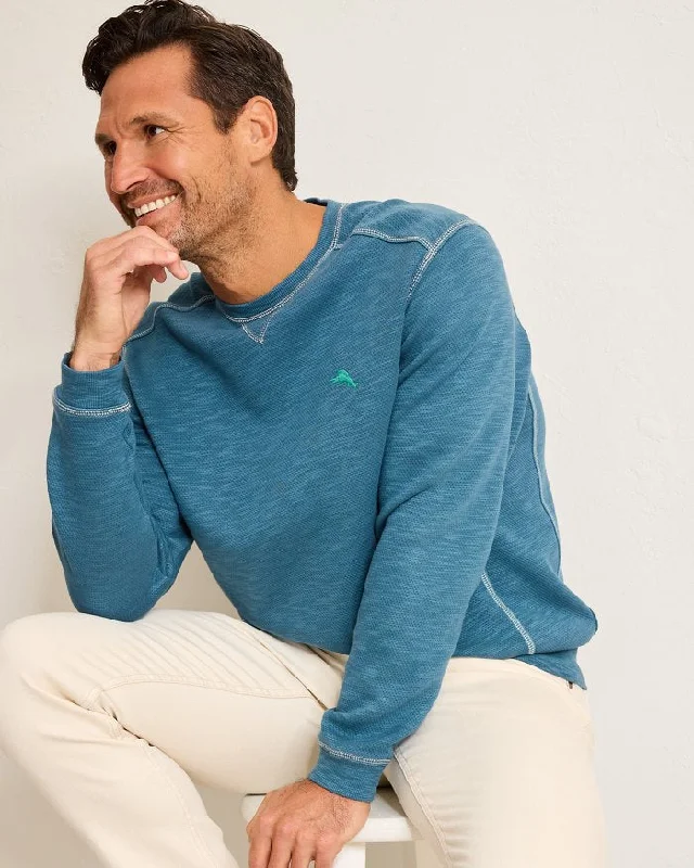 Tommy Bahama Trinidad Crew Sweater - Kingfish Unique Men's Patch