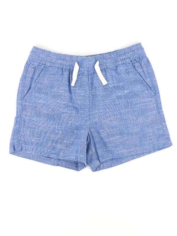 Kids Girl Back Heart Pocket Short,Blue Confident Men's High