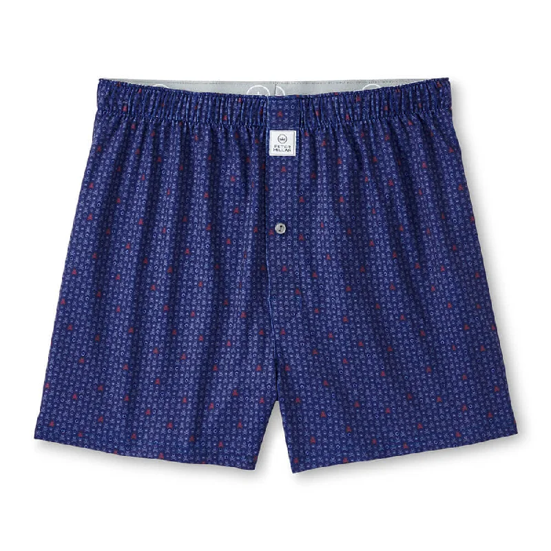 Peter Millar Skull In One Performance Boxers - Sport Navy Hip Men's Urban