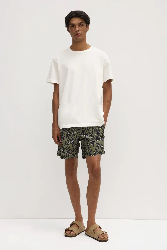 Hibiscus Print Swim Short Sophisticated Men's French