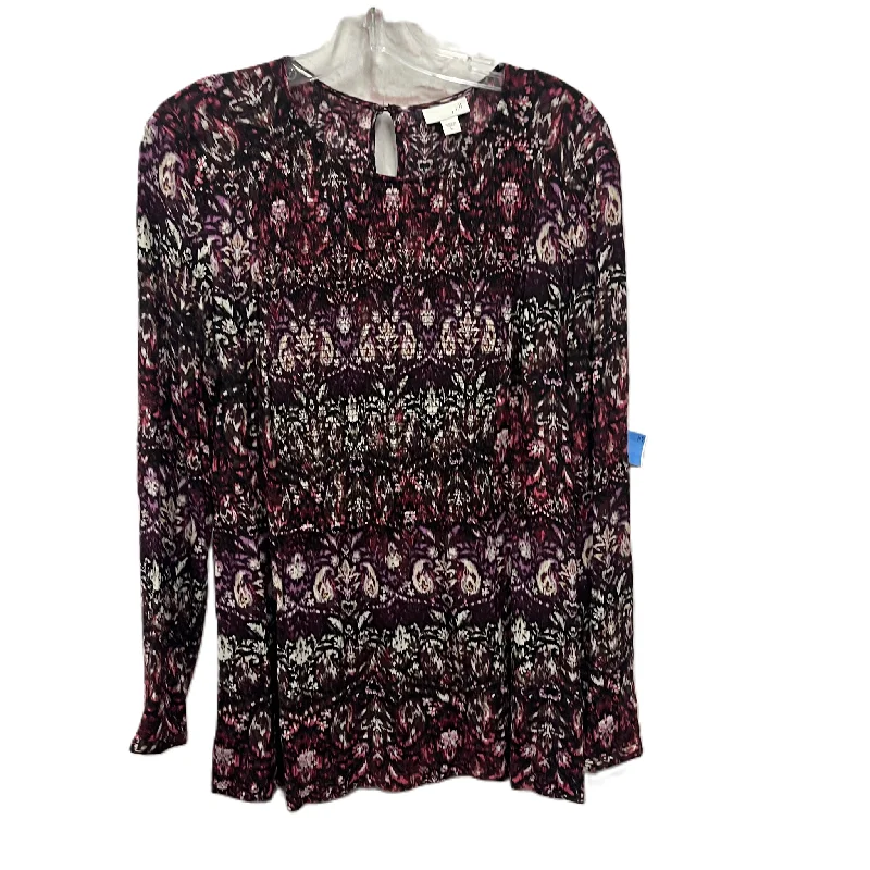 Top Long Sleeve By J. Jill In Maroon, Size: M Refined Men's Classic 