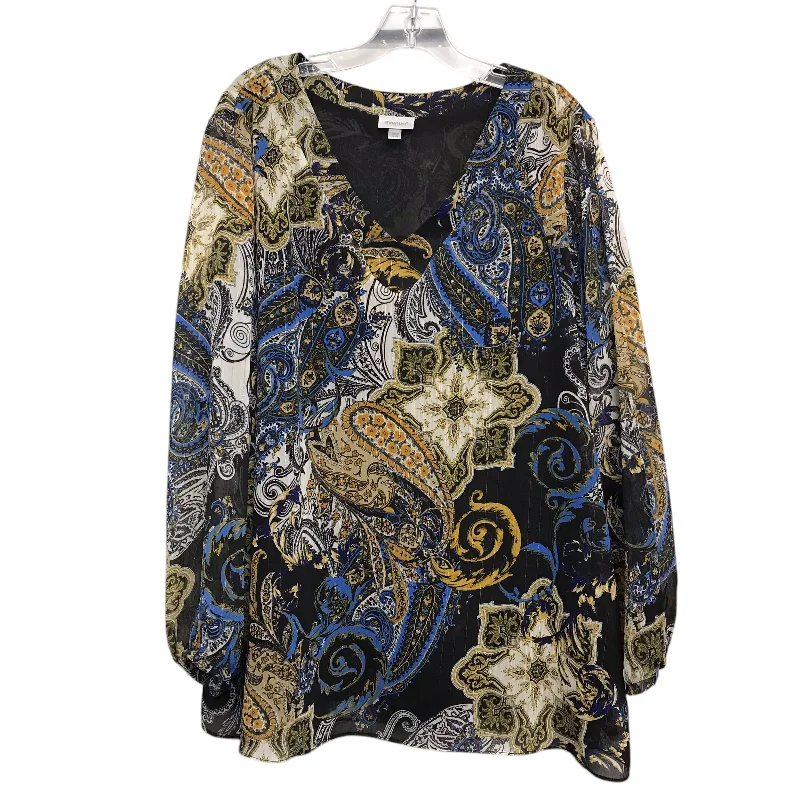 TOP LS by AVENUE In PAISLEY PRINT, Size: 3X Trendy Men's Bucket