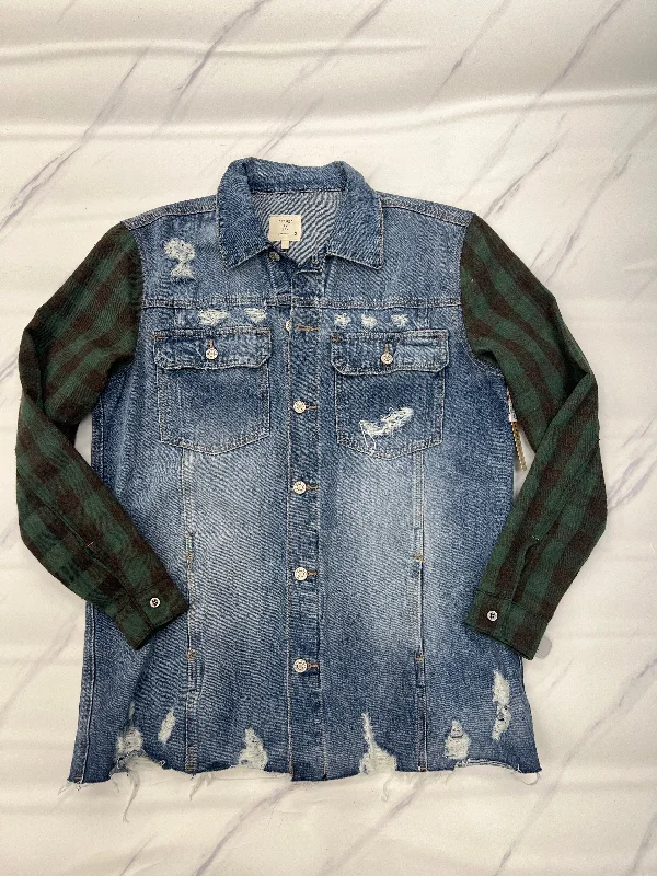 Jacket Denim By Cmb In Blue, Size: S Trendy Men's Oversized