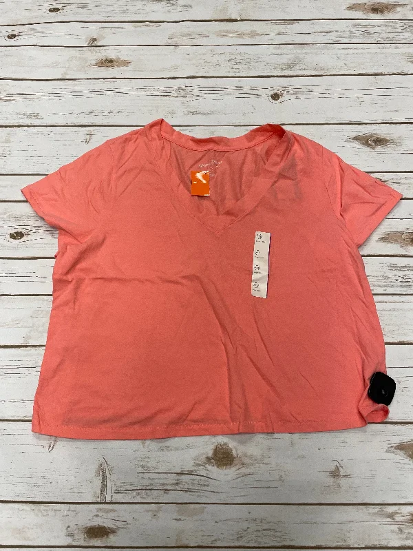 Top Short Sleeve By Universal Thread In Coral, Size: Xxl Vintage Men's 1970S Disco