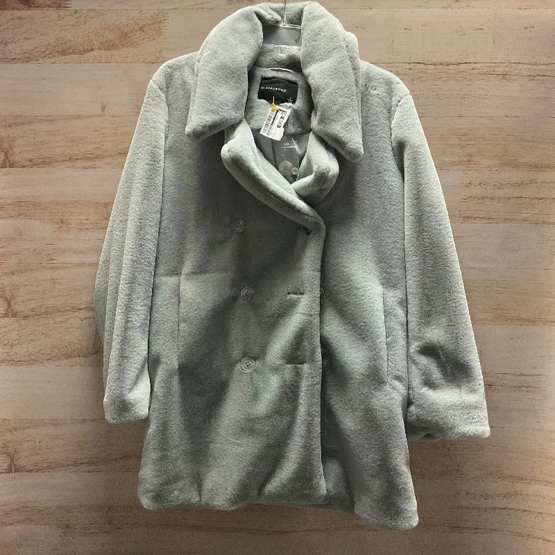 Coat Faux Fur & Sherpa By Olivaceous In Grey, Size: L Dynamic Men's Moto