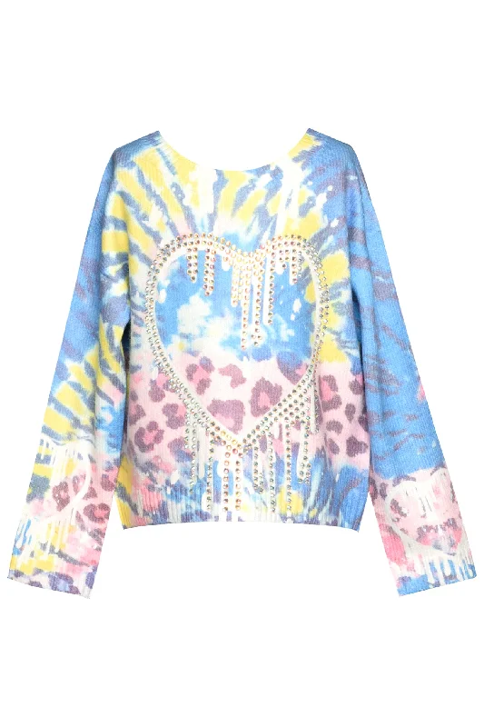 Heart Print Sweater and Short Set Masculine Men's Thick